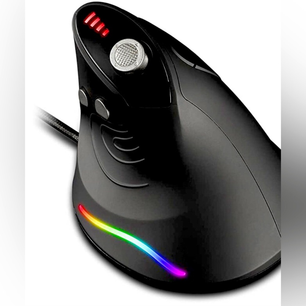 Zelotes Ergonomic Gaming Mouse, Computer Vertical Gaming Mouse with Hand Pad.